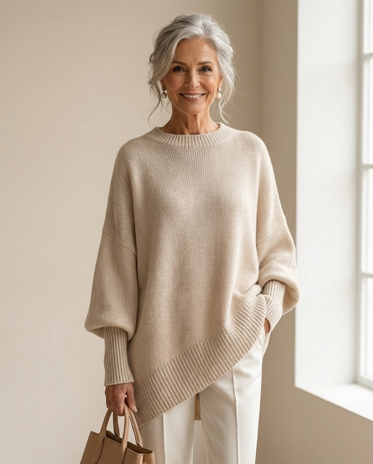 Vellaro suéter poncho oversize de punto