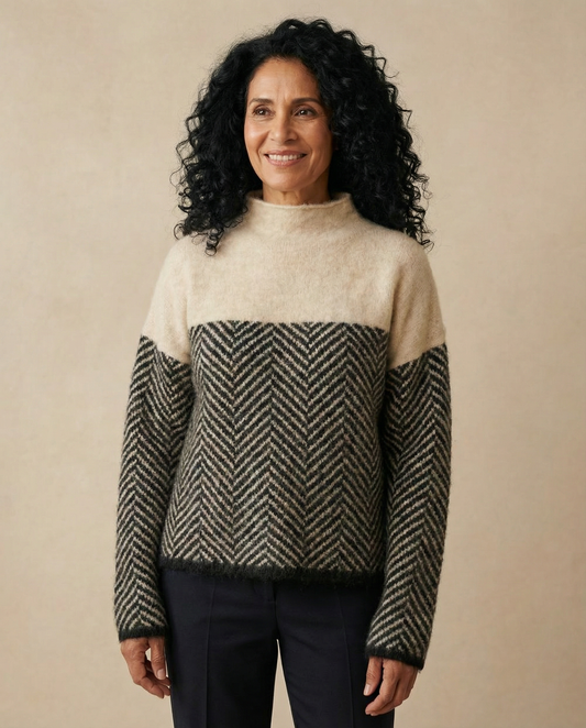 Vellaro suéter de cuello alto premium de elegante tejido