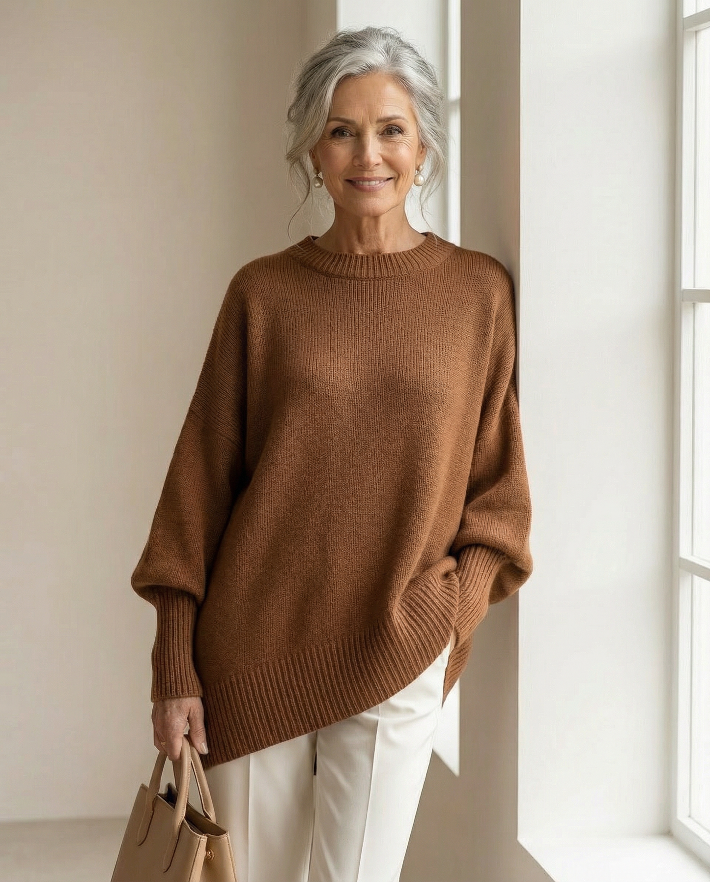 Vellaro suéter poncho oversize de punto