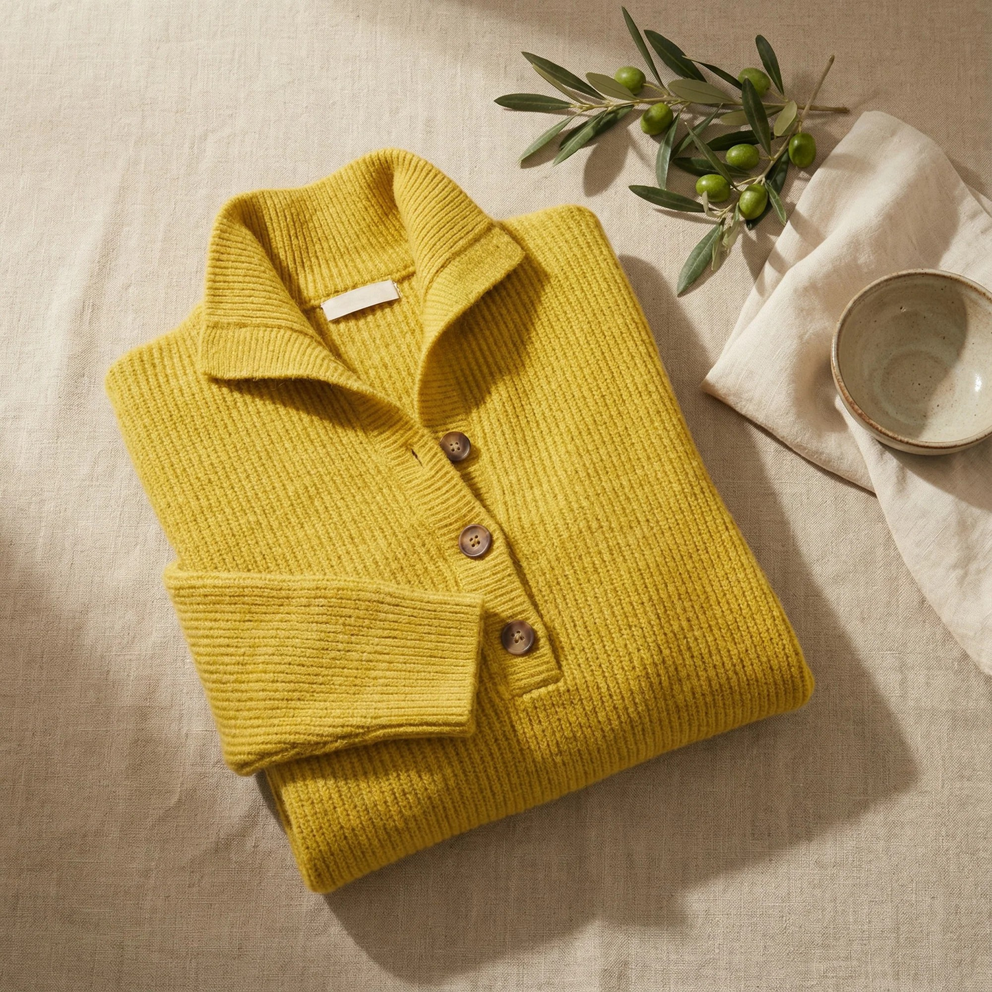 Vellaro vestido de punto con cuello y botones