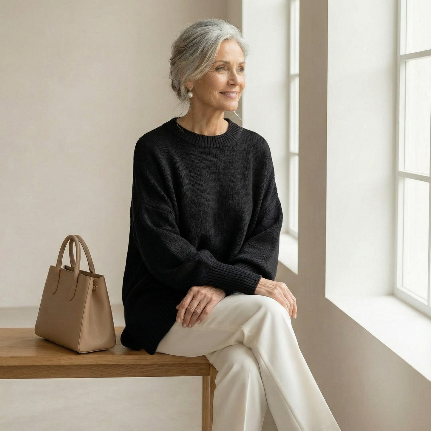 Vellaro suéter poncho oversize de punto